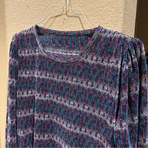 Vibrant Patterned Long Sleeve Top